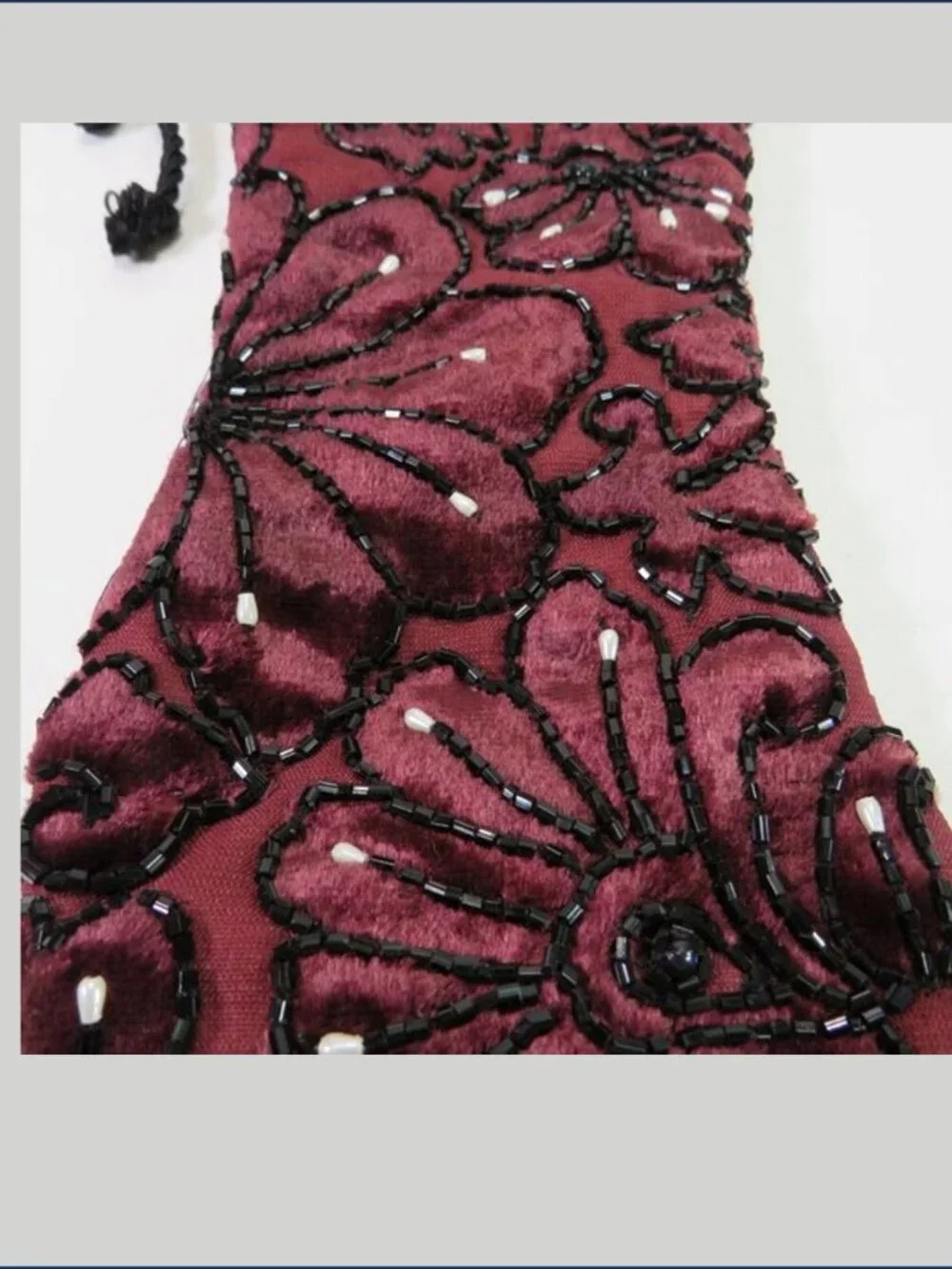 Victorian High Heel Boot Stocking Beaded Brocade Whimsygoth Dark Academia Decor